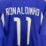 Shop 2002/04 BRAZIL RONALDINHO #11 AWAY SHIRT (L) NIKE, classic football shirts, vintage football shirts & retro soccer jerseys at Cult Kits