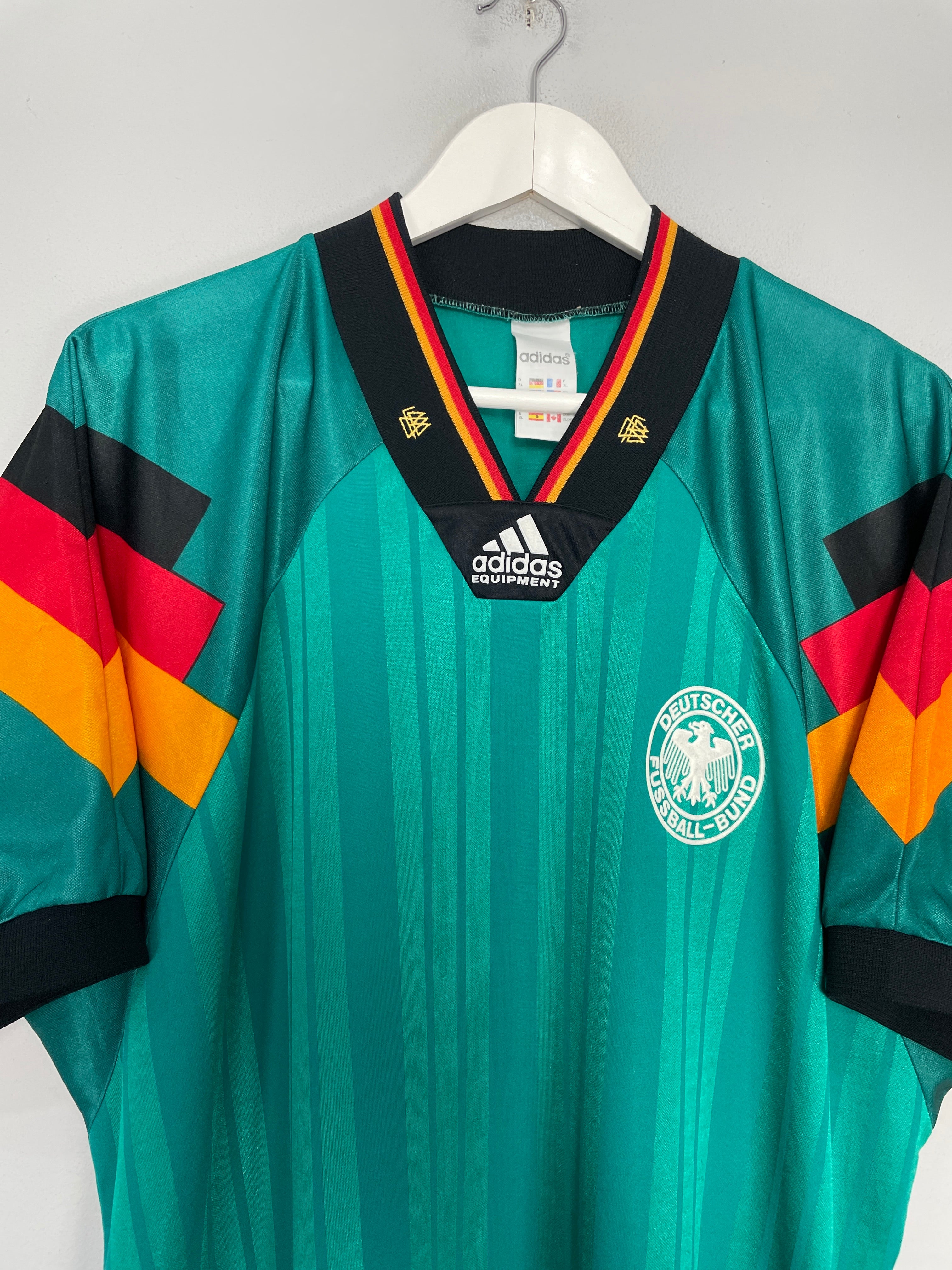 Shop 1992/94 GERMANY AWAY SHIRT (XL) ADIDAS, classic football shirts, vintage football shirts & retro soccer jerseys at Cult Kits