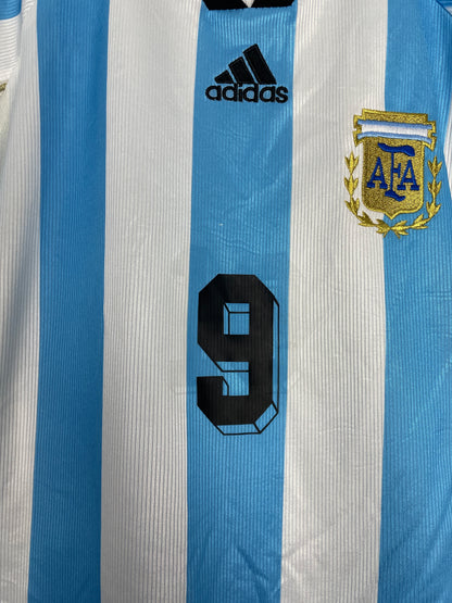 1998/99 ARGENTINA BATISTUTA #9 HOME SHIRT (L) ADIDAS