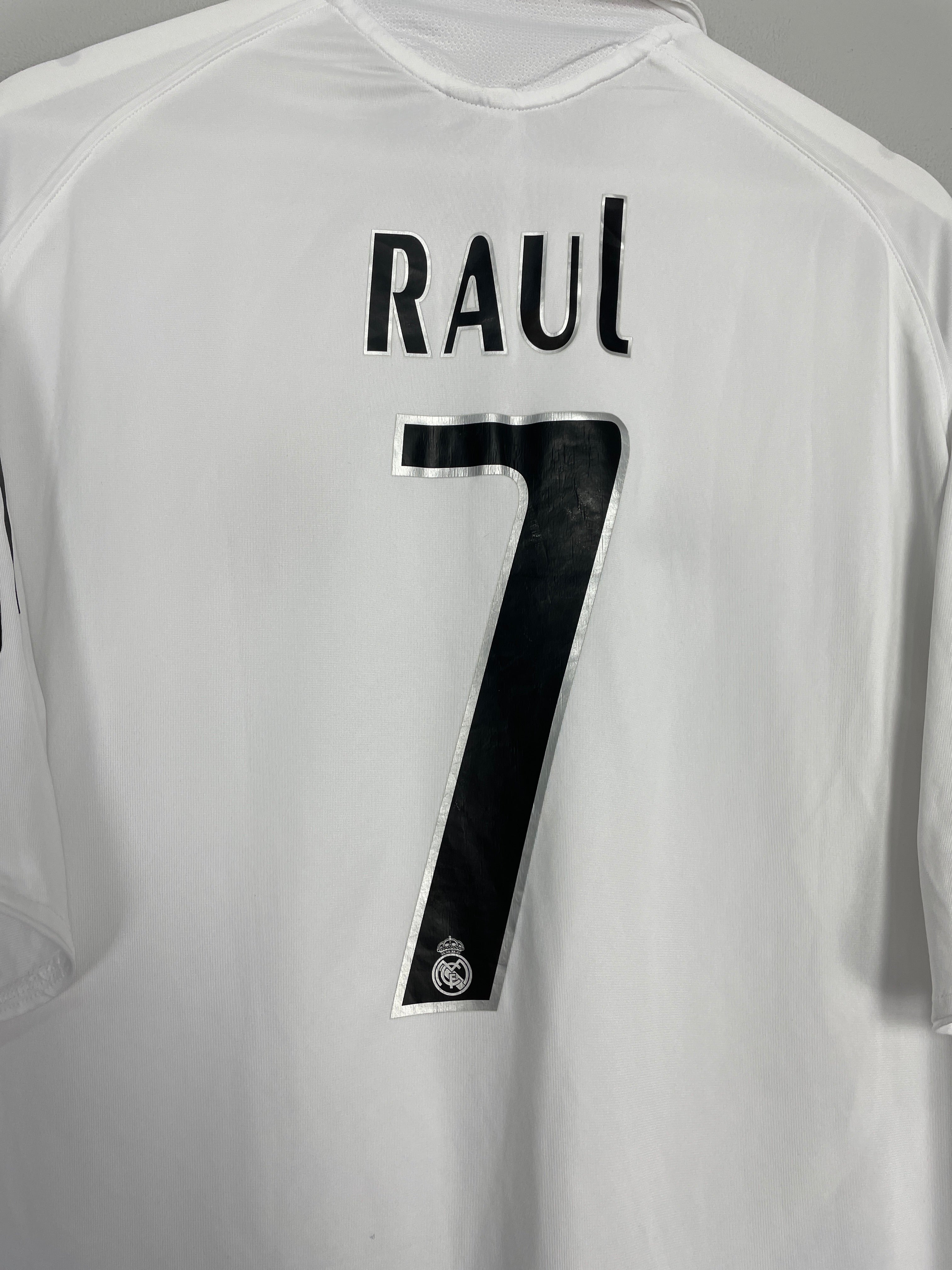 Shop 2005/06 REAL MADRID RAUL #7 HOME SHIRT (L) ADIDAS, classic football shirts, vintage football shirts & retro soccer jerseys at Cult Kits