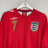 2006/08 ENGLAND BECKHAM #7 AWAY SHIRT (XL) UMBRO