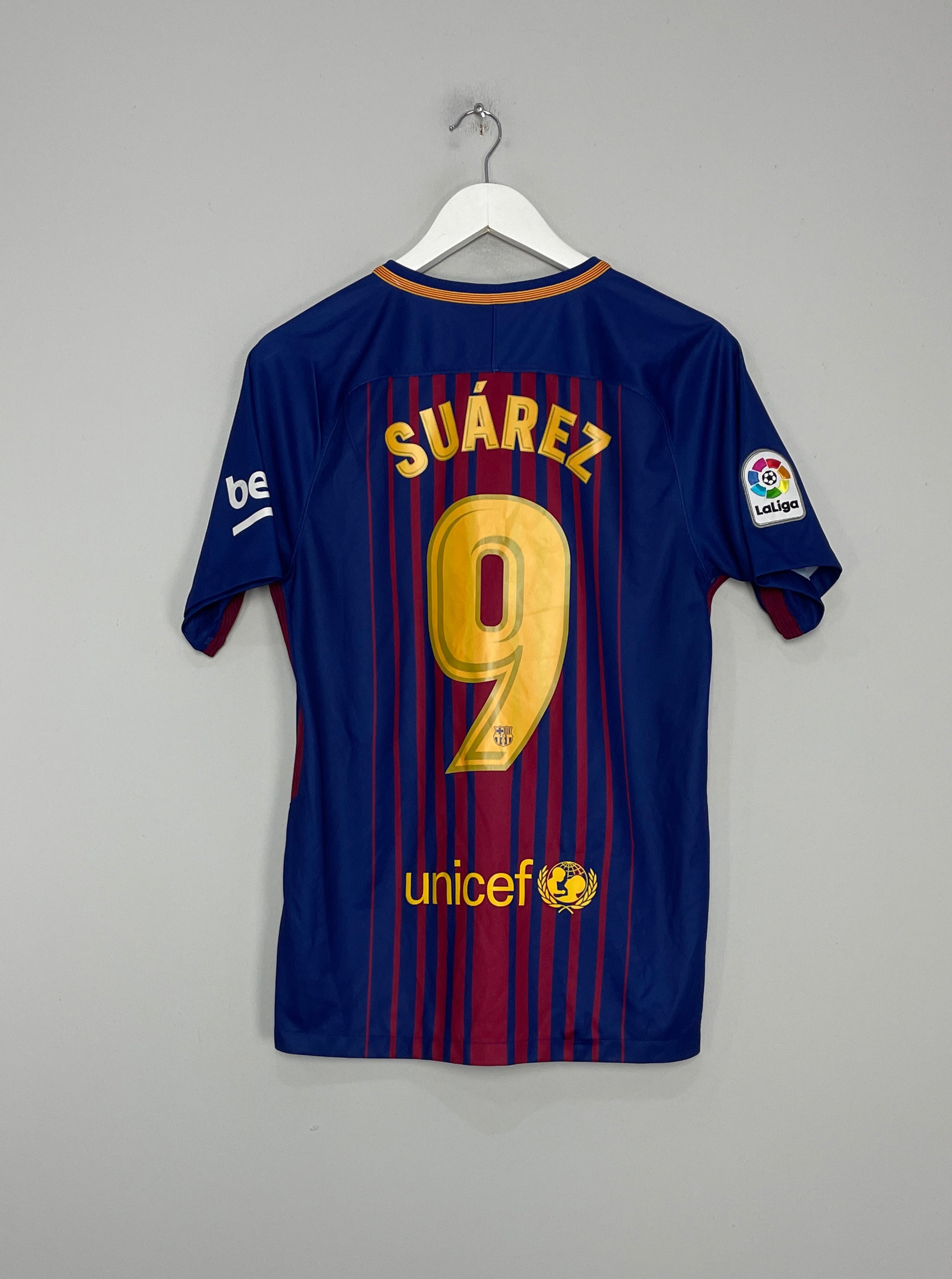 Shop 2017/18 BARCELONA SUAREZ #9 HOME SHIRT (S) NIKE, classic football shirts, vintage football shirts & retro soccer jerseys at Cult Kits