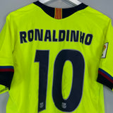 2005/06 BARCELONA RONALDINHO #10 AWAY SHIRT (M) NIKE