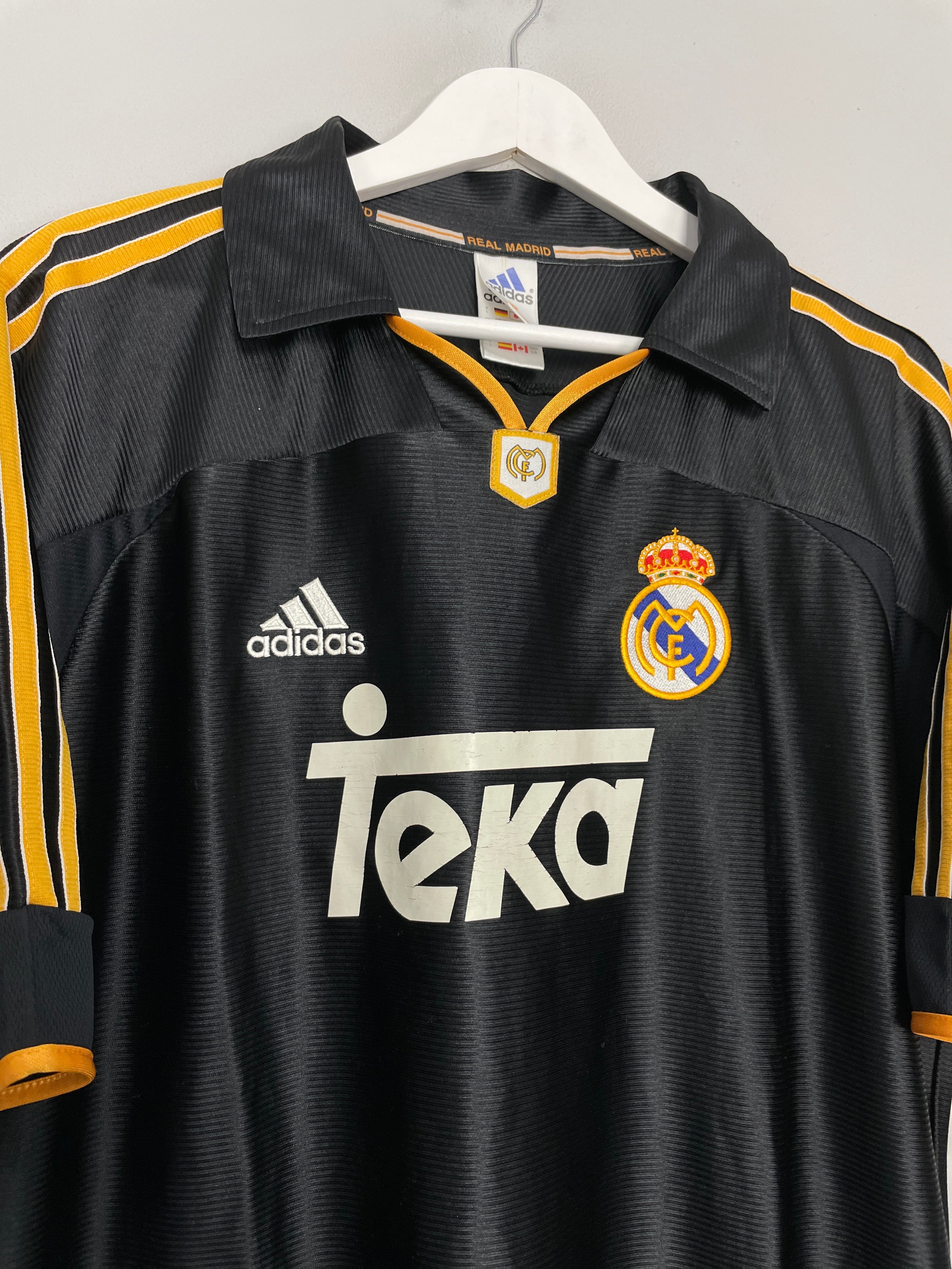 Shop 1999/01 REAL MADRID AWAY SHIRT (L) ADIDAS, classic football shirts, vintage football shirts & retro soccer jerseys at Cult Kits