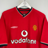 2000/02 MANCHESTER UNITED KEANE #16 HOME SHIRT (L) UMBRO