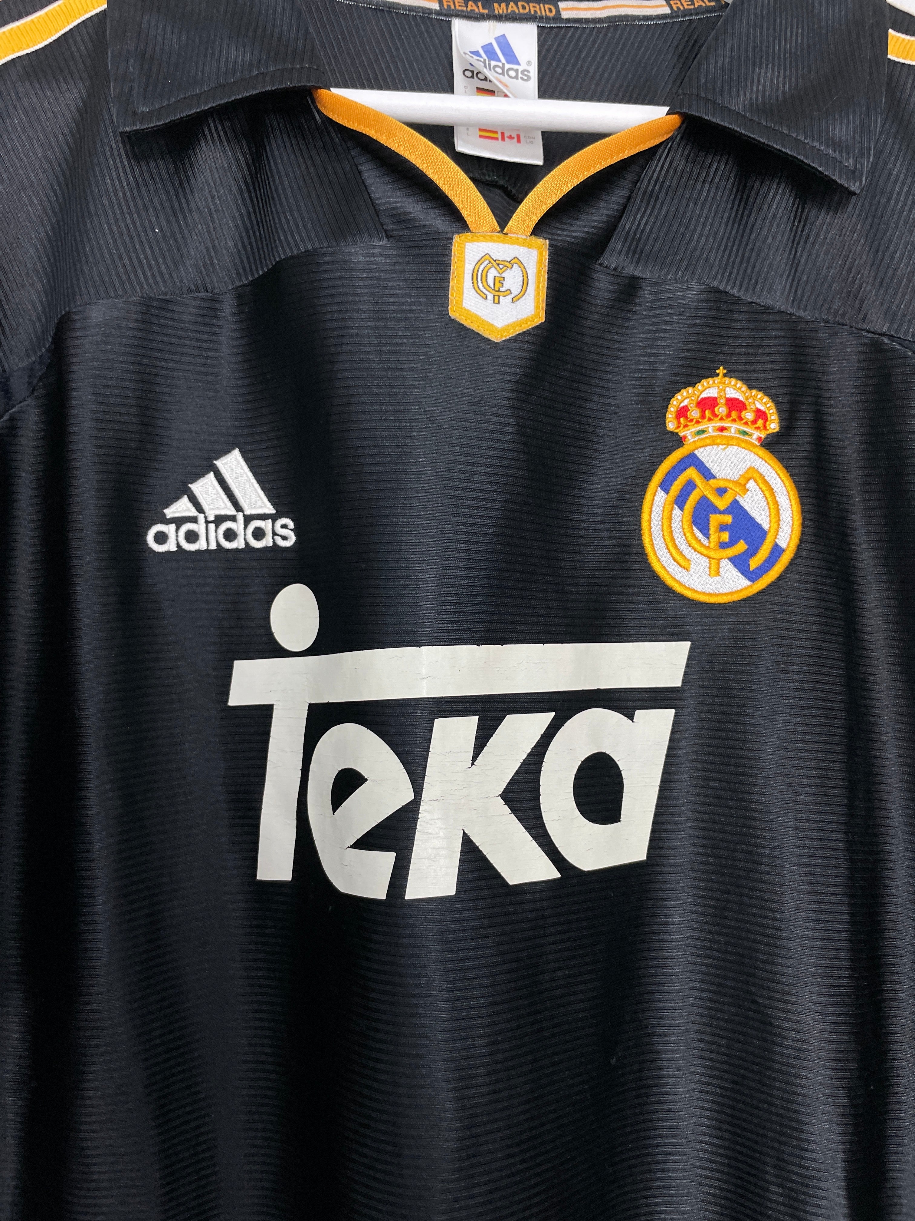 Shop 1999/01 REAL MADRID AWAY SHIRT (L) ADIDAS, classic football shirts, vintage football shirts & retro soccer jerseys at Cult Kits
