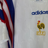 Shop 1996/98 FRANCE AWAY SHIRT (L) ADIDAS, classic football shirts, vintage football shirts & retro soccer jerseys at Cult Kits
