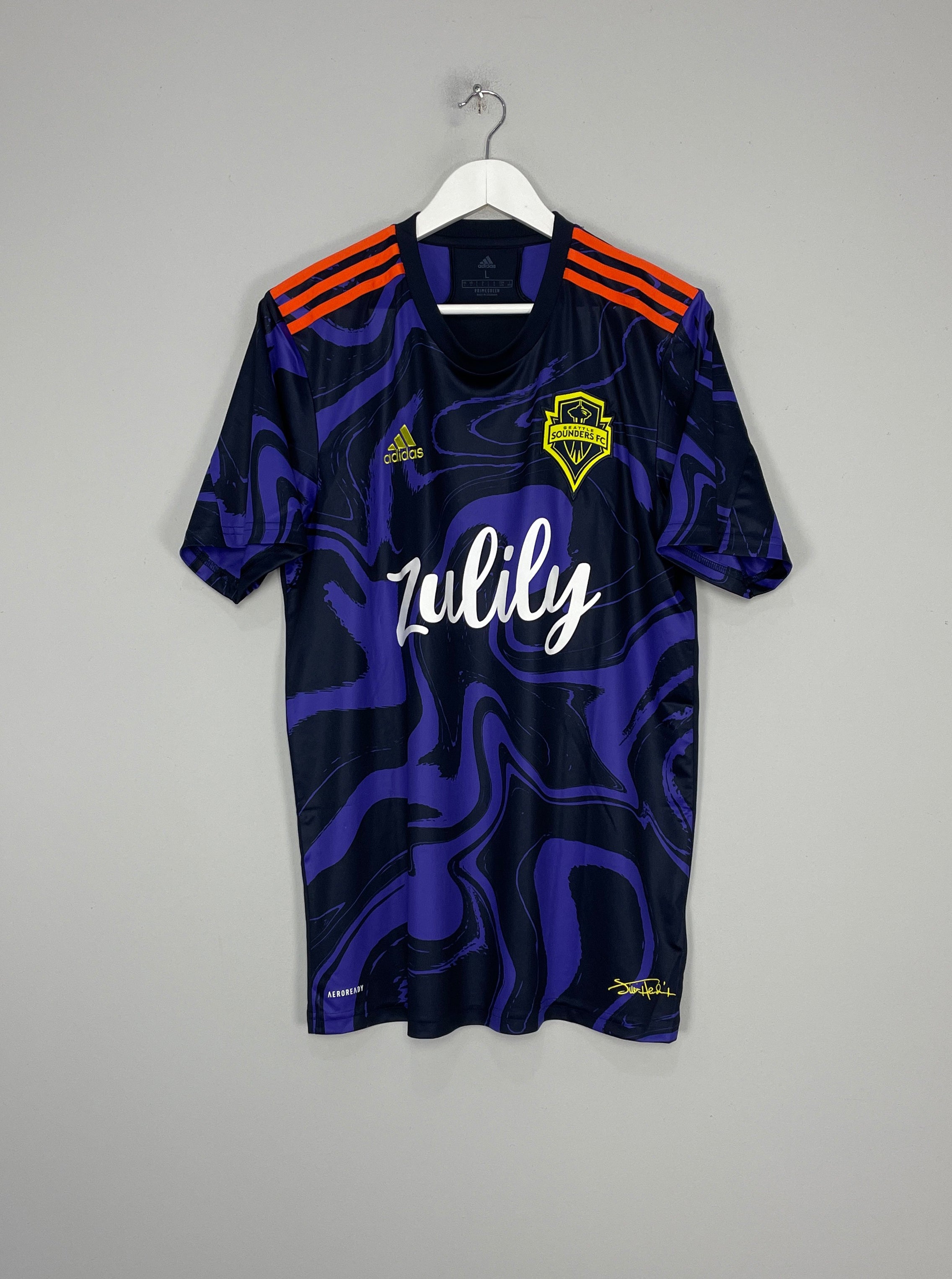 Shop 2021/22 SEATTLE SOUNDERS AWAY SHIRT (L) ADIDAS, classic football shirts, vintage football shirts & retro soccer jerseys at Cult Kits