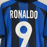 2001/02 INTER MILAN RONALDO #9 HOME SHIRT (L) NIKE