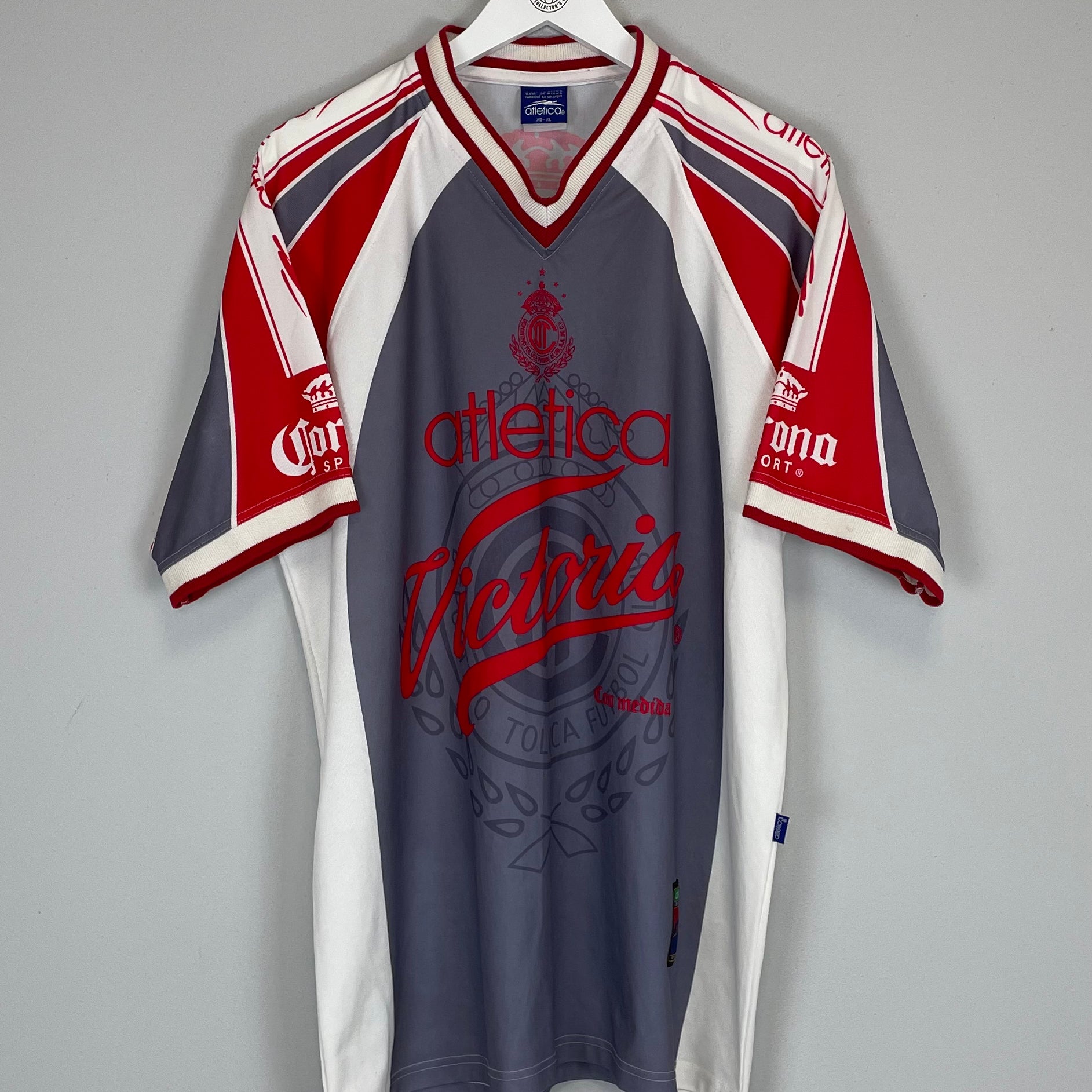 Shop 2000/01 DEPORTIVO TOLUCA TRAINING SHIRT (XL) ATLETICA, classic football shirts, vintage football shirts & retro soccer jerseys at Cult Kits