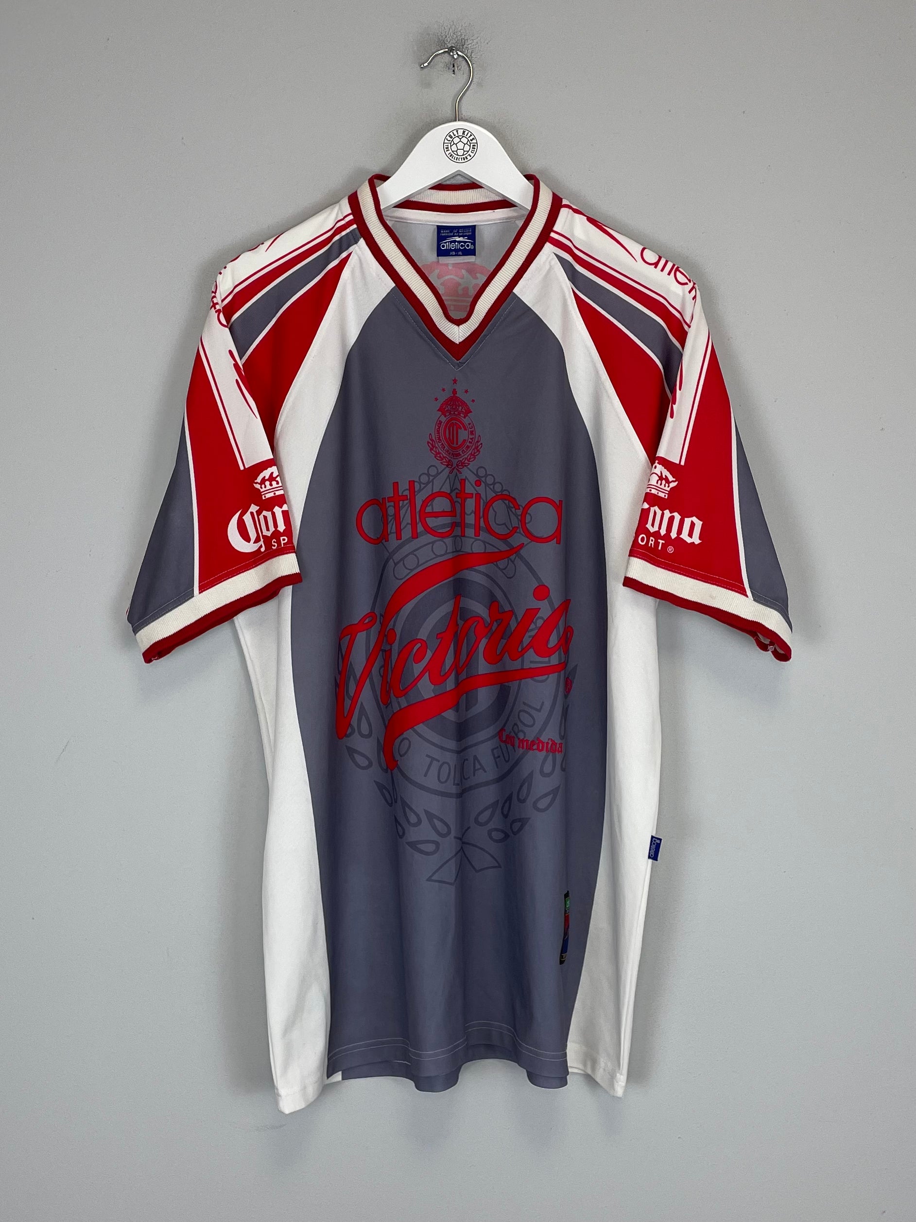 Shop 2000/01 DEPORTIVO TOLUCA TRAINING SHIRT (XL) ATLETICA, classic football shirts, vintage football shirts & retro soccer jerseys at Cult Kits