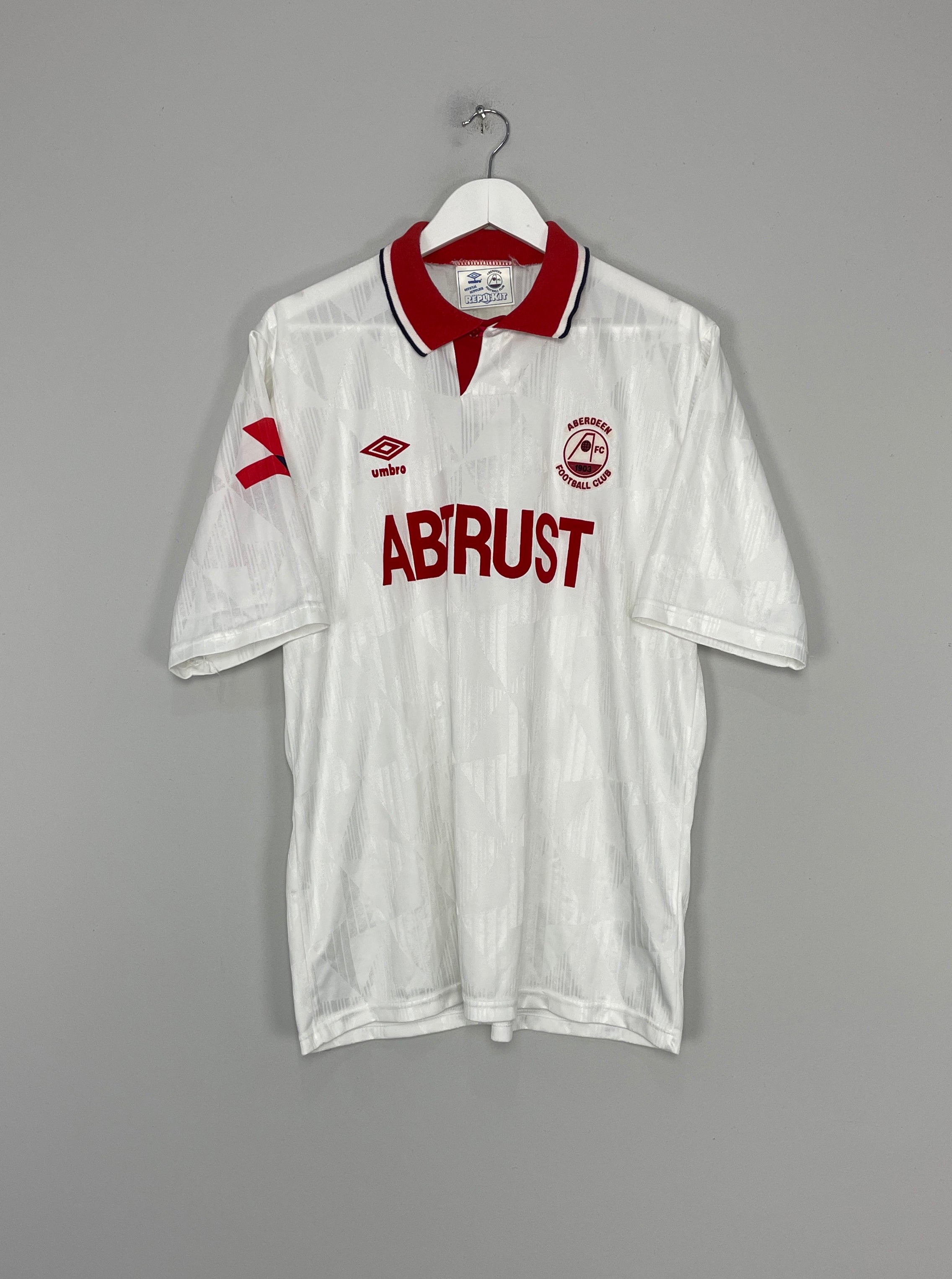 Shop 1990/92 ABERDEEN AWAY SHIRT (XL) UMBRO, classic football shirts, vintage football shirts & retro soccer jerseys at Cult Kits