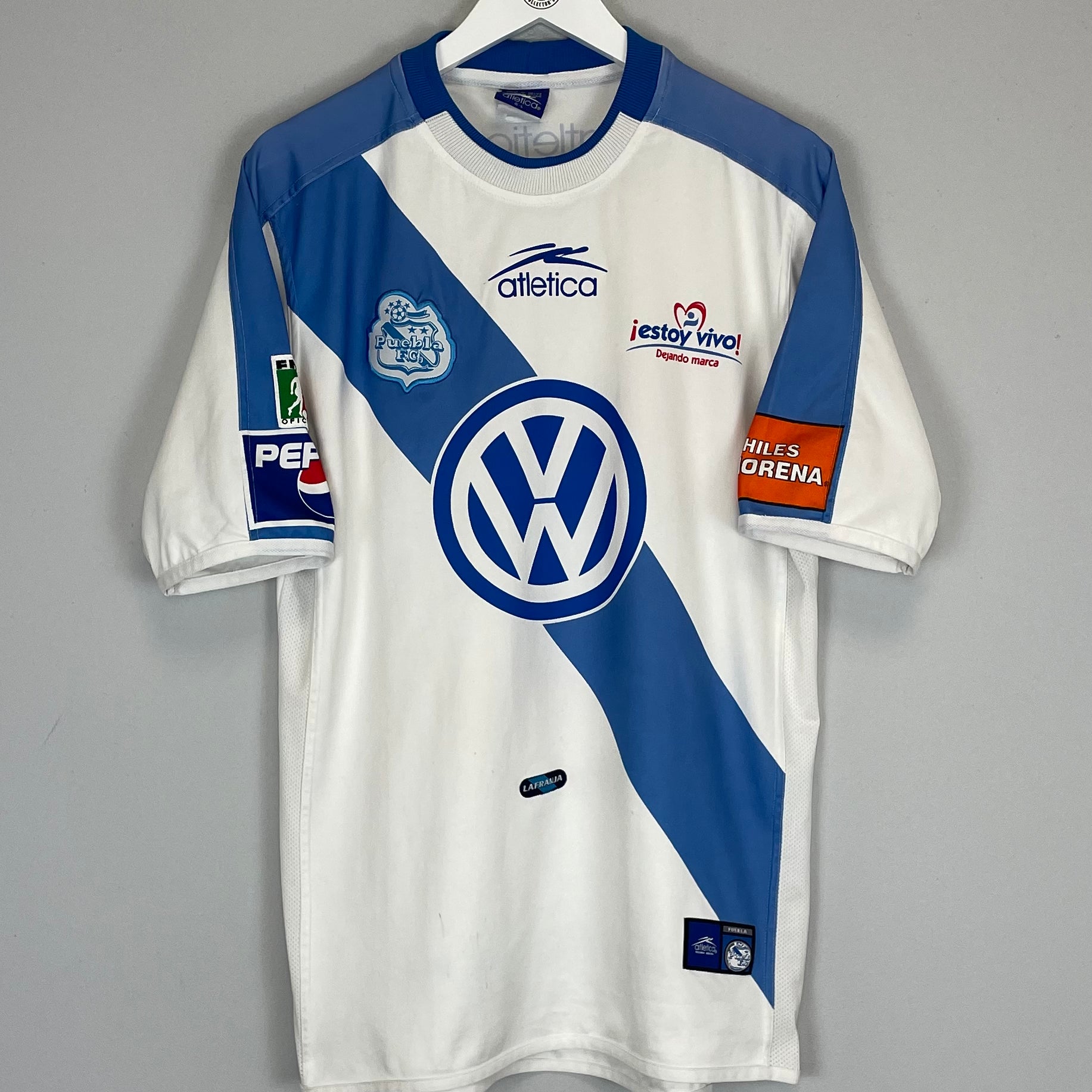Shop 2001 PUEBLA HOME SHIRT (L) ATLETICA, classic football shirts, vintage football shirts & retro soccer jerseys at Cult Kits