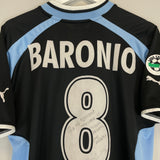 2000/01 LAZIO BARONIO #8 *MATCH ISSUE* SIGNED AWAY SHIRT (L) PUMA