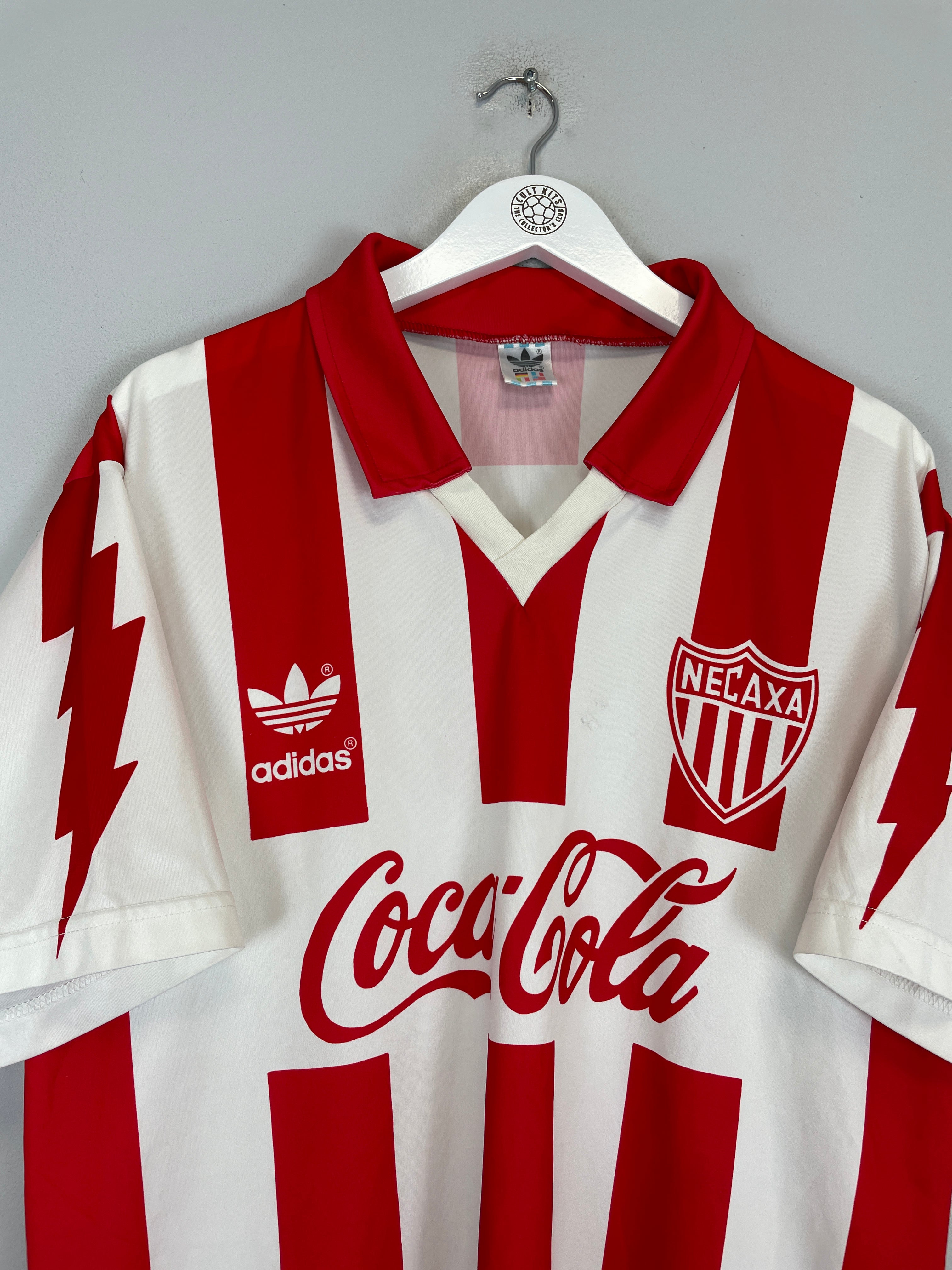 Shop 1994/95 NECAXA HOME SHIRT (L) ADIDAS, classic football shirts, vintage football shirts & retro soccer jerseys at Cult Kits