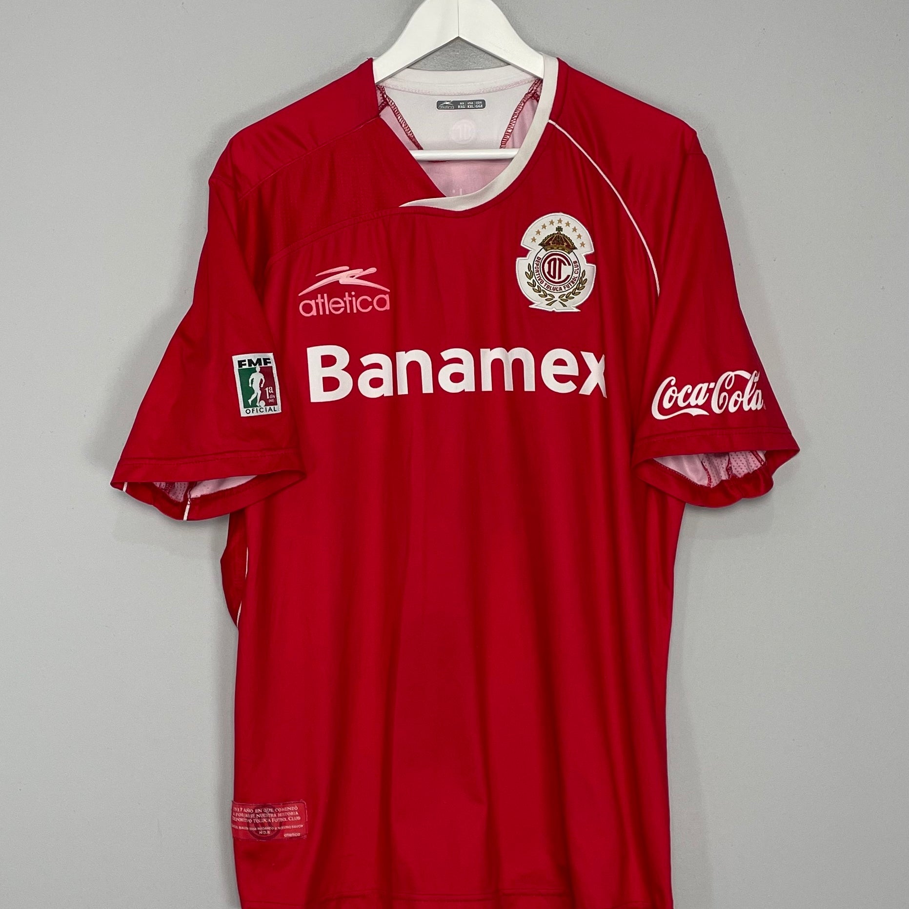Shop 2000/01 TOLUCA HOME SHIRT (XXL) ATLETICA, classic football shirts, vintage football shirts & retro soccer jerseys at Cult Kits