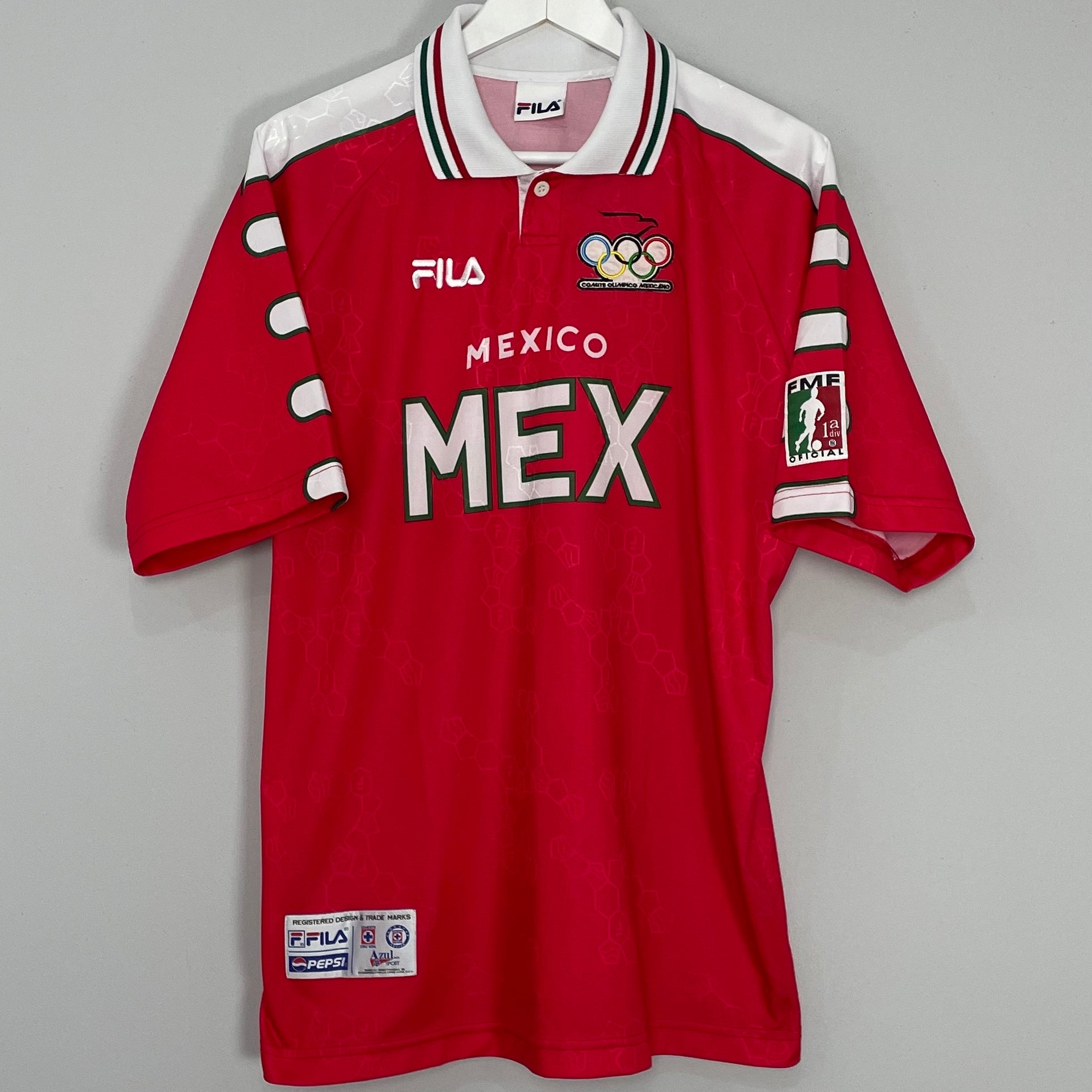 Shop 1999 MEXICO PAN AMERICAN GAMES AWAY SHIRT (L) FILA, classic football shirts, vintage football shirts & retro soccer jerseys at Cult Kits