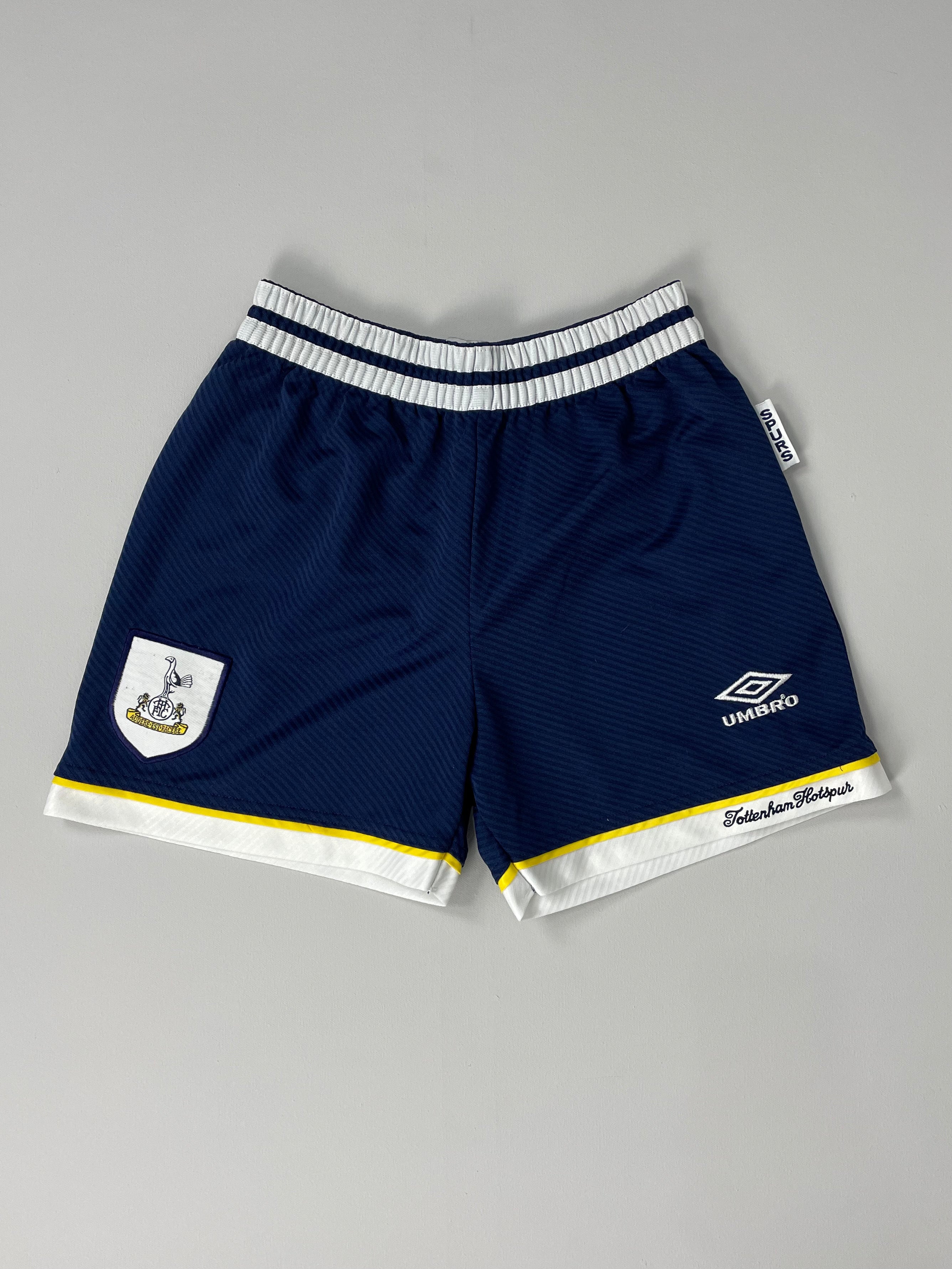 Shop 1993/95 TOTTENHAM HOME SHORTS (M) UMBRO, classic football shirts, vintage football shirts & retro soccer jerseys at Cult Kits