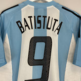 2002/04 ARGENTINA BATISTUTA #9 HOME SHIRT (M) ADIDAS
