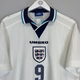 1995/97 ENGLAND SHEARER #9 HOME SHIRT (L) UMBRO