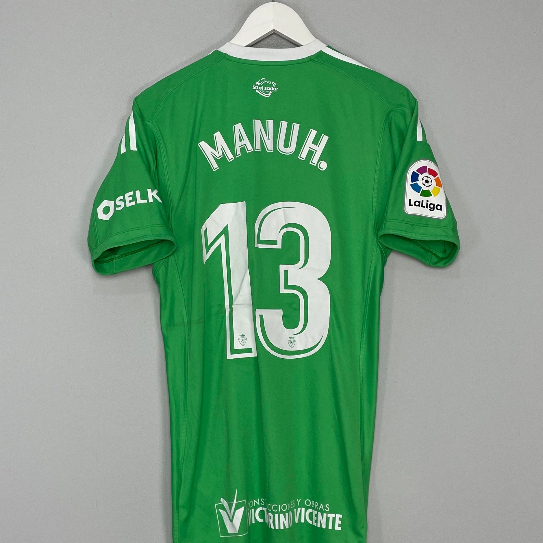 Shop 2017/18 OSASUNA MANUH #13 *PLAYER ISSUE* GK SHIRT (M) ADIDAS, classic football shirts, vintage football shirts & retro soccer jerseys at Cult Kits