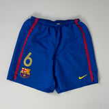 Shop 2007/08 BARCELONA #6 HOME SHORTS (L) NIKE, classic football shirts, vintage football shirts & retro soccer jerseys at Cult Kits