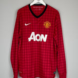 2012/13 MANCHESTER UNITED ROONEY #10 L/S HOME SHIRT (XL) NIKE