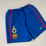 Shop 2007/08 BARCELONA #6 HOME SHORTS (L) NIKE, classic football shirts, vintage football shirts & retro soccer jerseys at Cult Kits