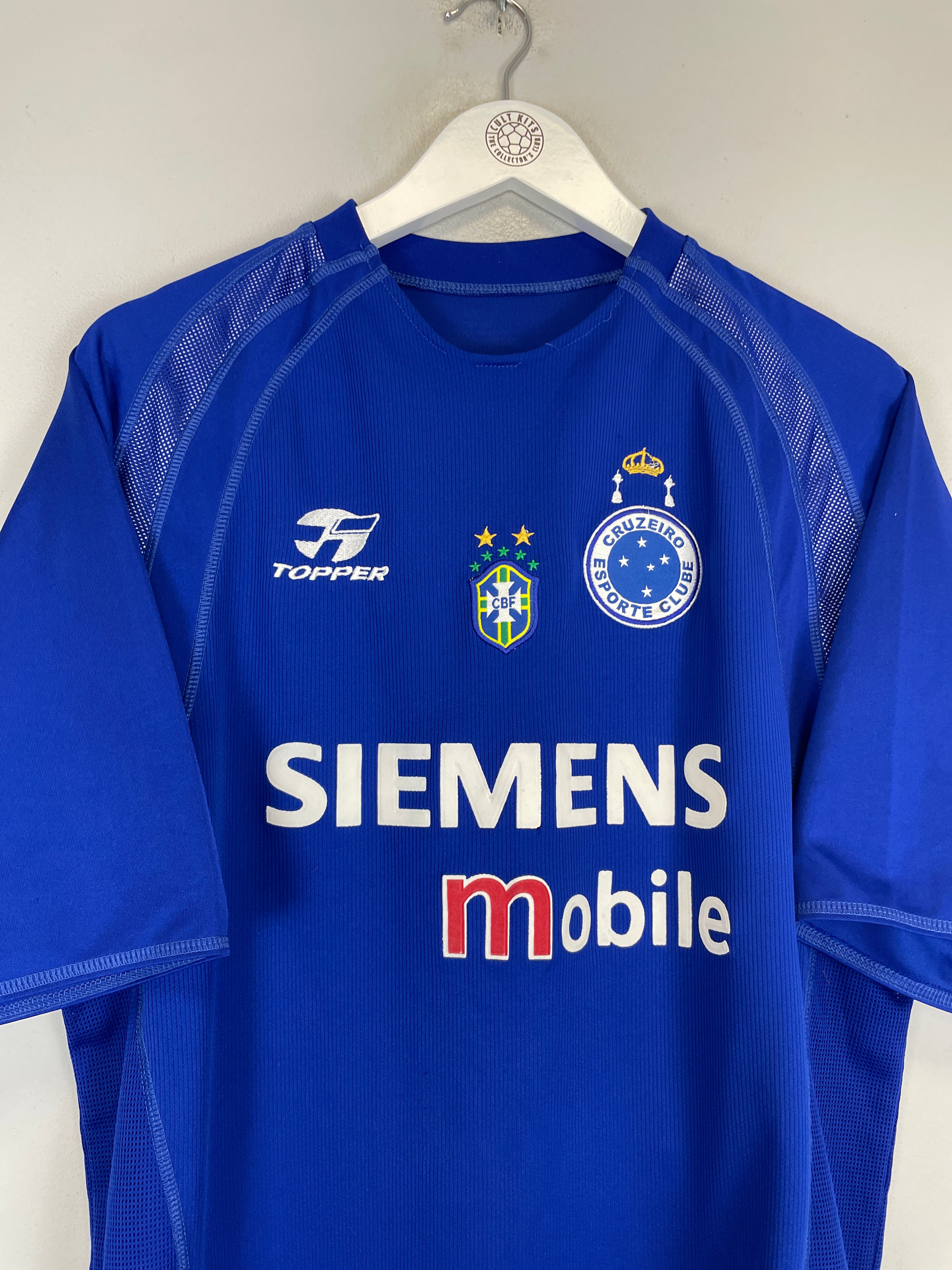 Shop 2004 CRUZEIRO #3 HOME SHIRT (L) TOPPER, classic football shirts, vintage football shirts & retro soccer jerseys at Cult Kits