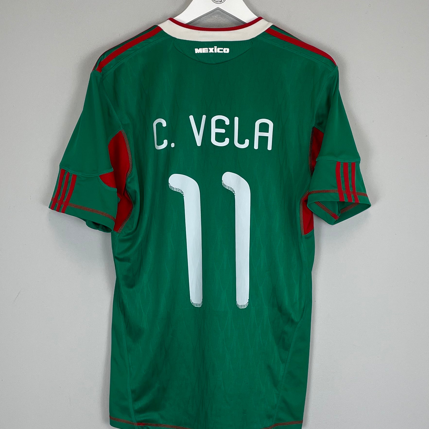 Shop 2010 MEXICO C.VELA #11 HOME SHIRT (M) ADIDAS, classic football shirts, vintage football shirts & retro soccer jerseys at Cult Kits