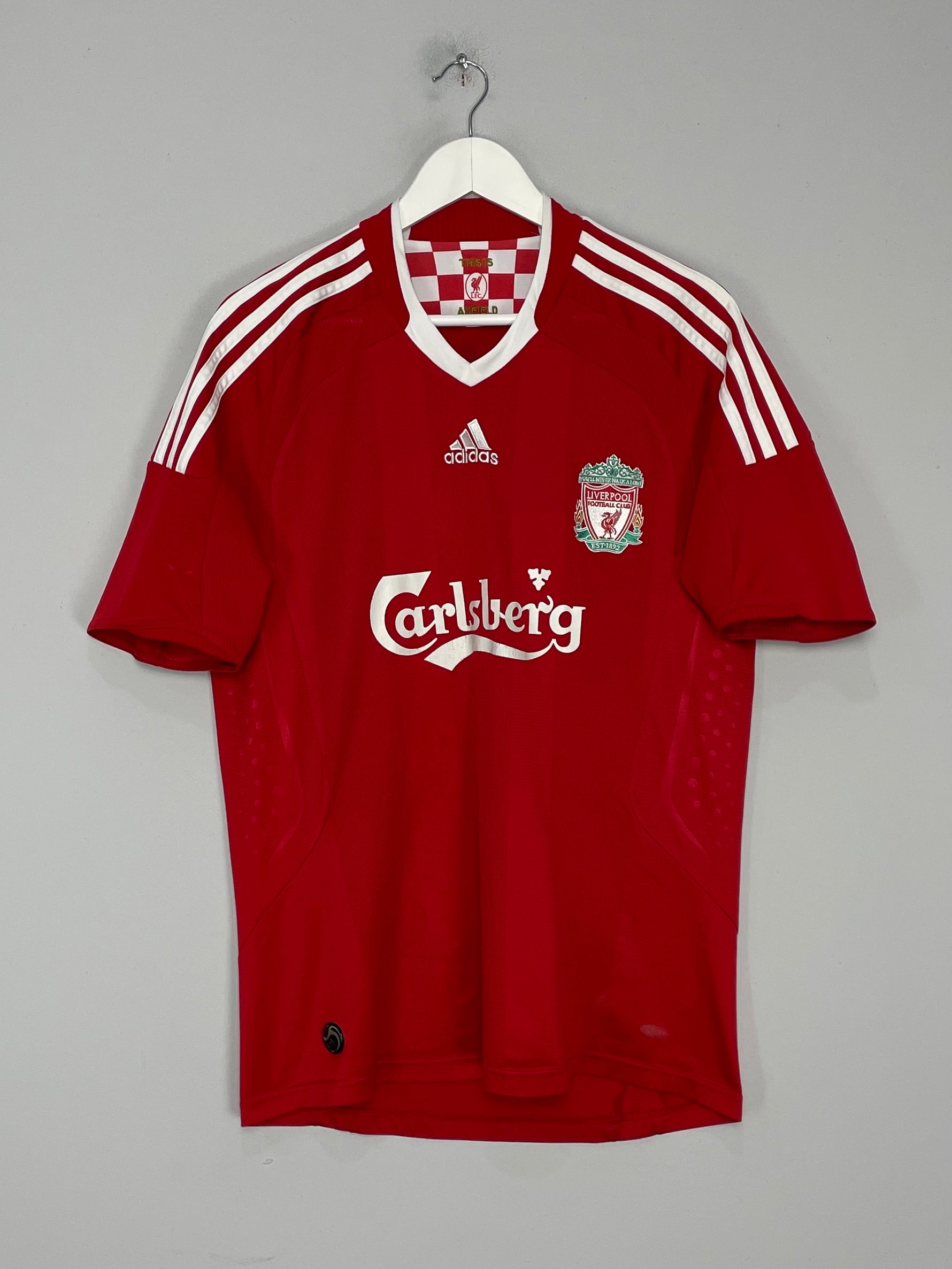 Shop 2008/10 LIVERPOOL ALONSO #14 HOME SHIRT (M) ADIDAS, classic football shirts, vintage football shirts & retro soccer jerseys at Cult Kits