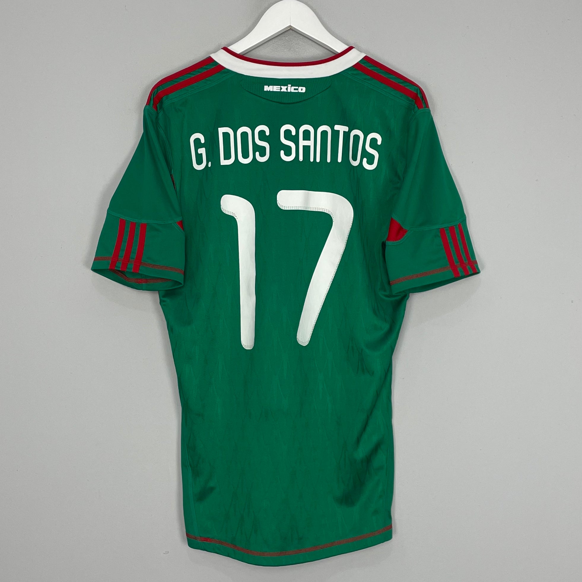 Shop 2010/11 MEXICO G.DOS SANTOS #17 HOME SHIRT (M) ADIDAS, classic football shirts, vintage football shirts & retro soccer jerseys at Cult Kits
