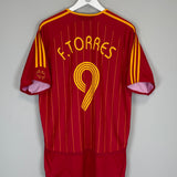 2006/08 SPAIN F.TORRES #9 HOME SHIRT (L) ADIDAS