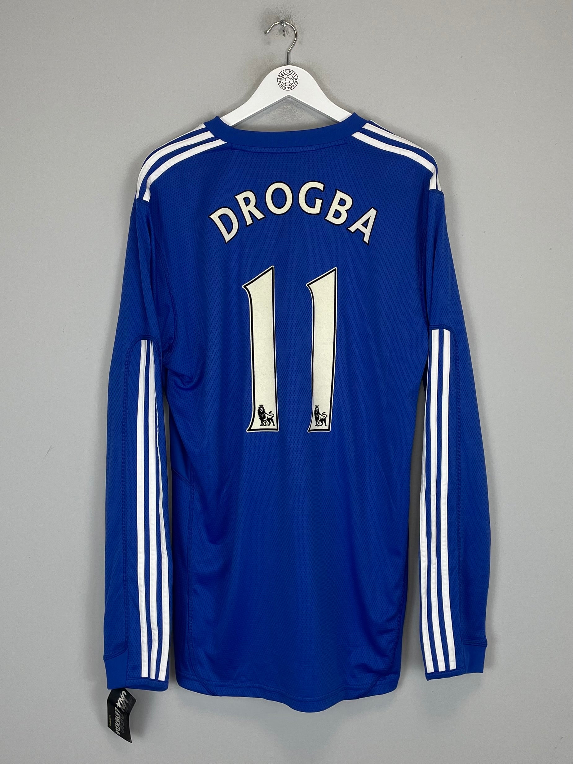 Shop 2009/10 CHELSEA DROGBA #11 L/S HOME SHIRT (XL) ADIDAS, classic football shirts, vintage football shirts & retro soccer jerseys at Cult Kits