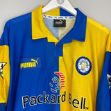 1997/99 LEEDS UNITED HASSELBAINK #9 *MINT* AWAY SHIRT (L) PUMA