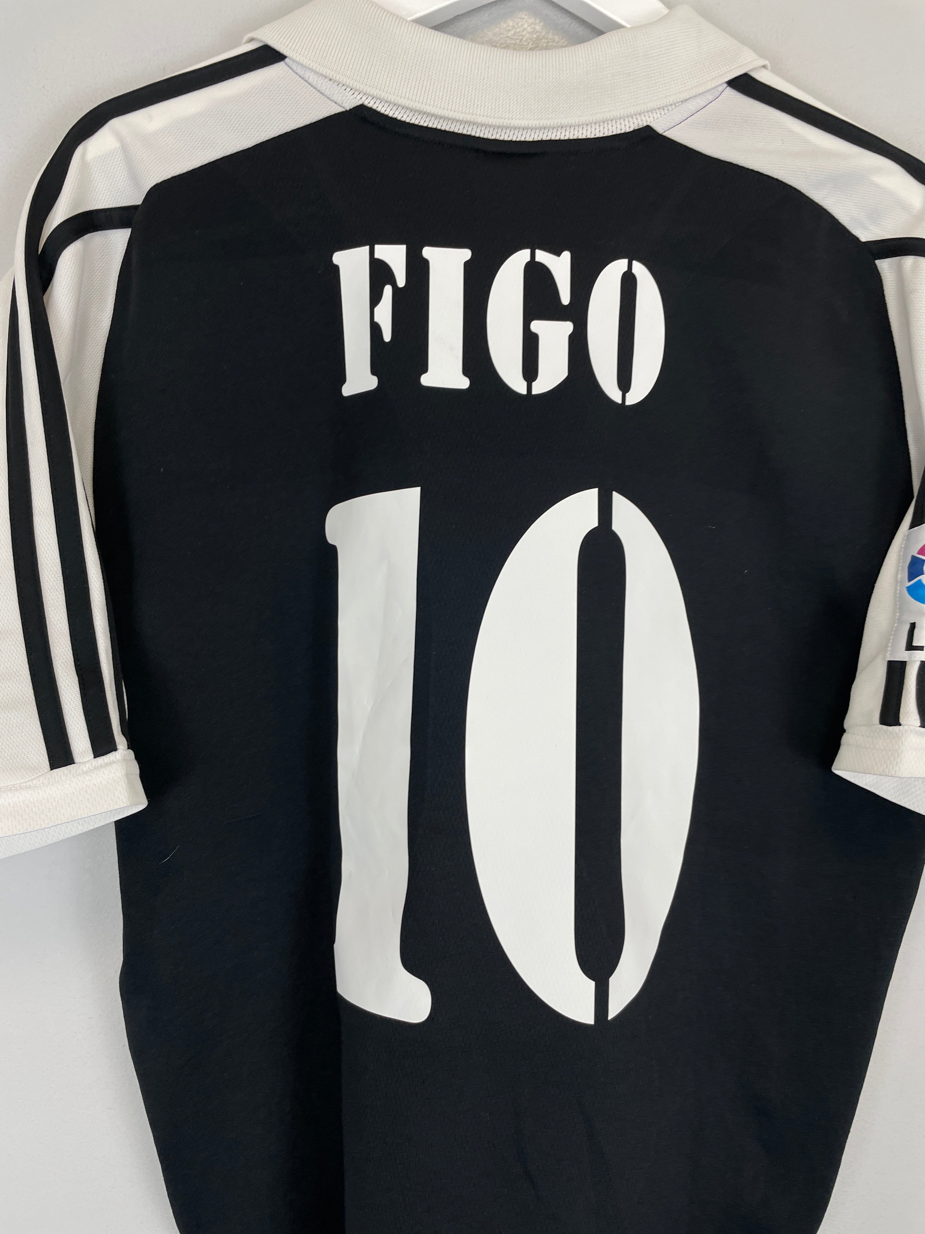 Shop 2001/02 REAL MADRID FIGO #10 AWAY SHIRT (M) ADIDAS, classic football shirts, vintage football shirts & retro soccer jerseys at Cult Kits