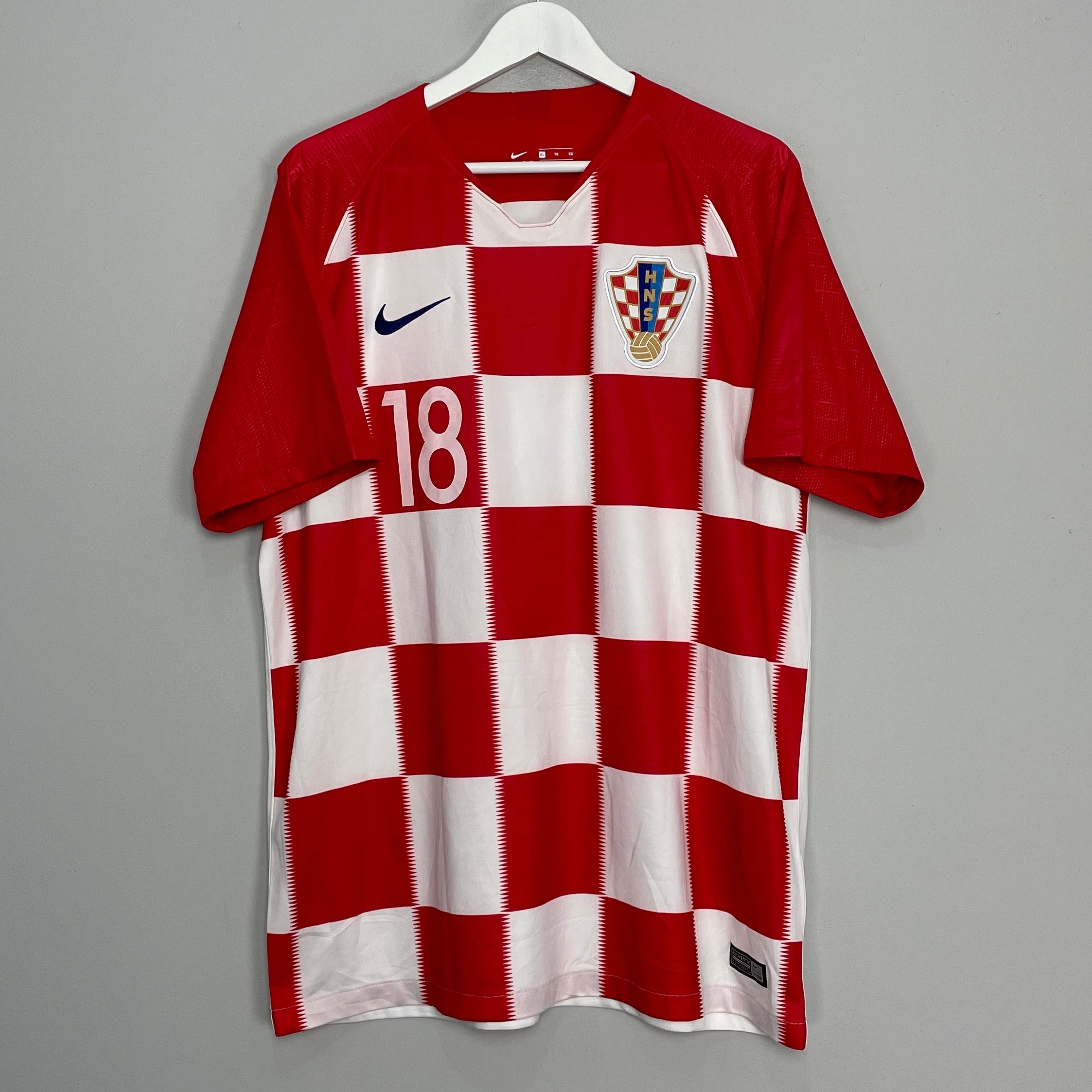 Shop 2018/19 CROATIA REBIC #18 HOME SHIRT (XL) NIKE, classic football shirts, vintage football shirts & retro soccer jerseys at Cult Kits