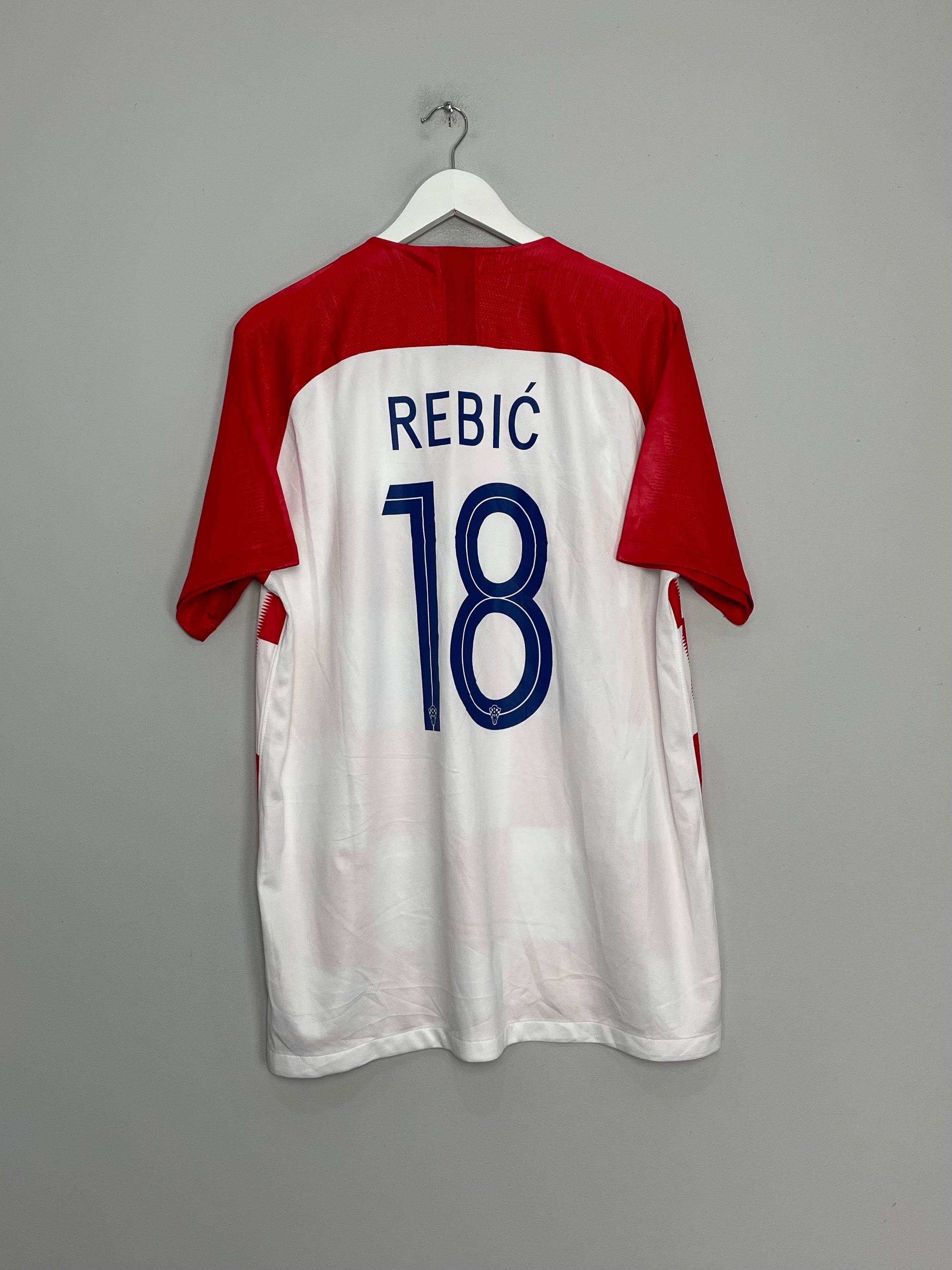 Shop 2018/19 CROATIA REBIC #18 HOME SHIRT (XL) NIKE, classic football shirts, vintage football shirts & retro soccer jerseys at Cult Kits