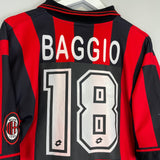 1994/95 AC MILAN R.BAGGIO #18 HOME SHIRT (XL) LOTTO
