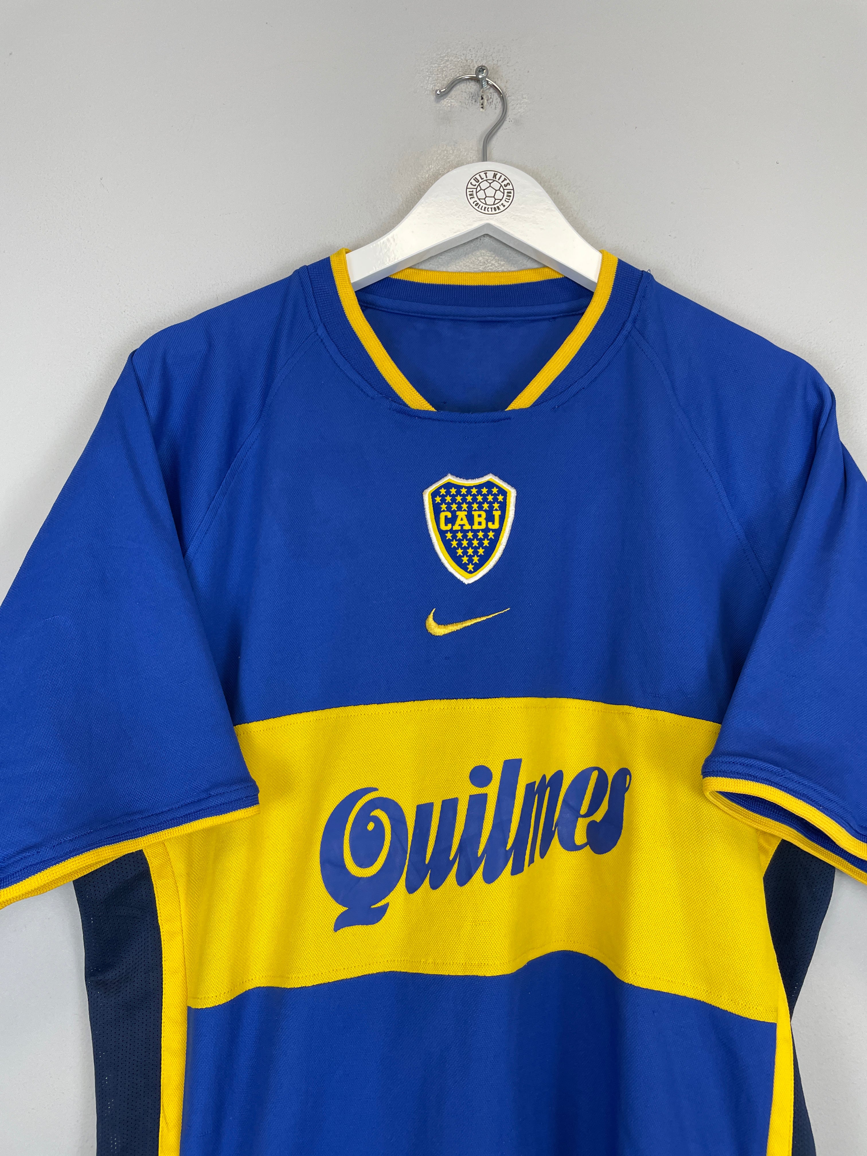 Shop 2001/03 BOCA JUNIORS HOME SHIRT (L) NIKE, classic football shirts, vintage football shirts & retro soccer jerseys at Cult Kits