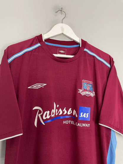 2005/06 GALWAY UNITED HOME SHIRT (XL) UMBRO