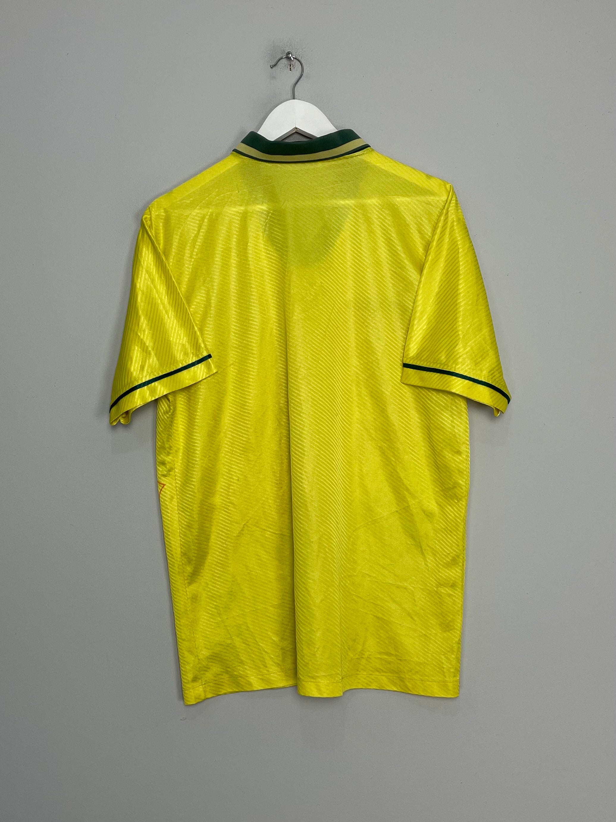 Shop 1994/96 BRAZIL HOME SHIRT (M) UMBRO, classic football shirts, vintage football shirts & retro soccer jerseys at Cult Kits