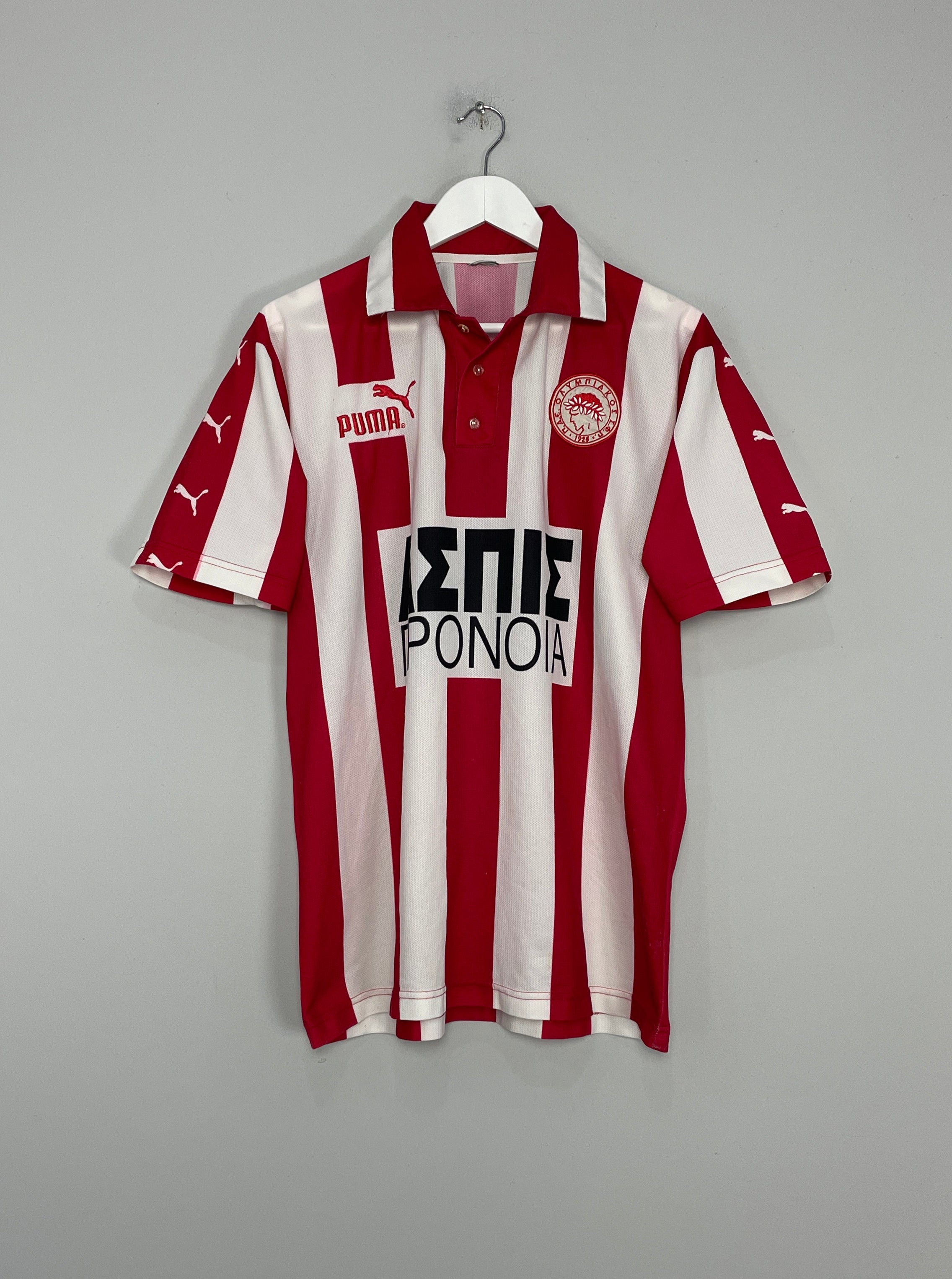 Shop 1998/99 OLYMPIAKOS HOME SHIRT (M) PUMA, classic football shirts, vintage football shirts & retro soccer jerseys at Cult Kits