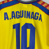 1998/01 ECUADOR A.AGUINAGA #10 HOME SHIRT (L) MARATHON