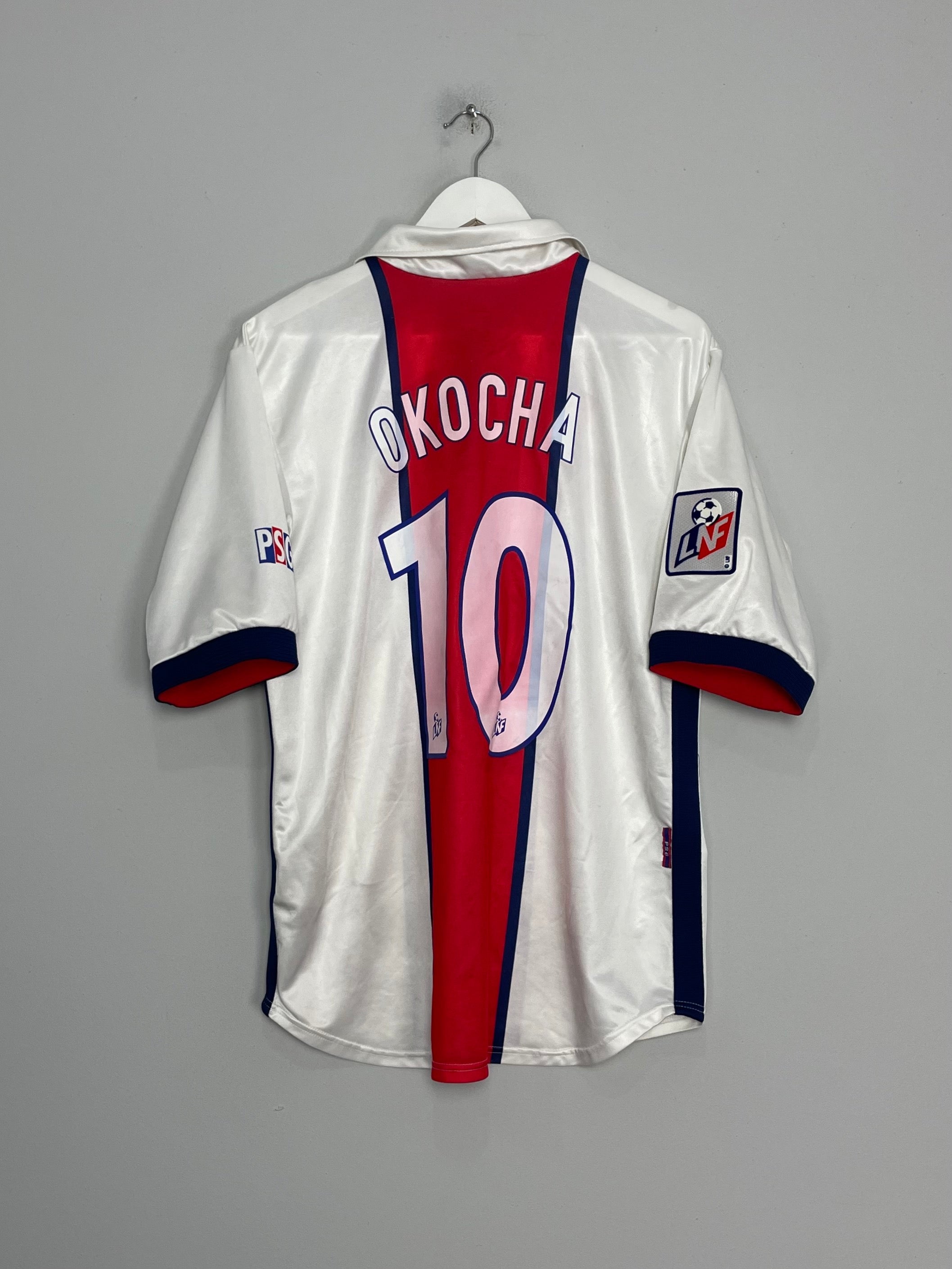 Shop 1998/99 PSG OKOCHA #10 AWAY SHIRT (L) NIKE, classic football shirts, vintage football shirts & retro soccer jerseys at Cult Kits
