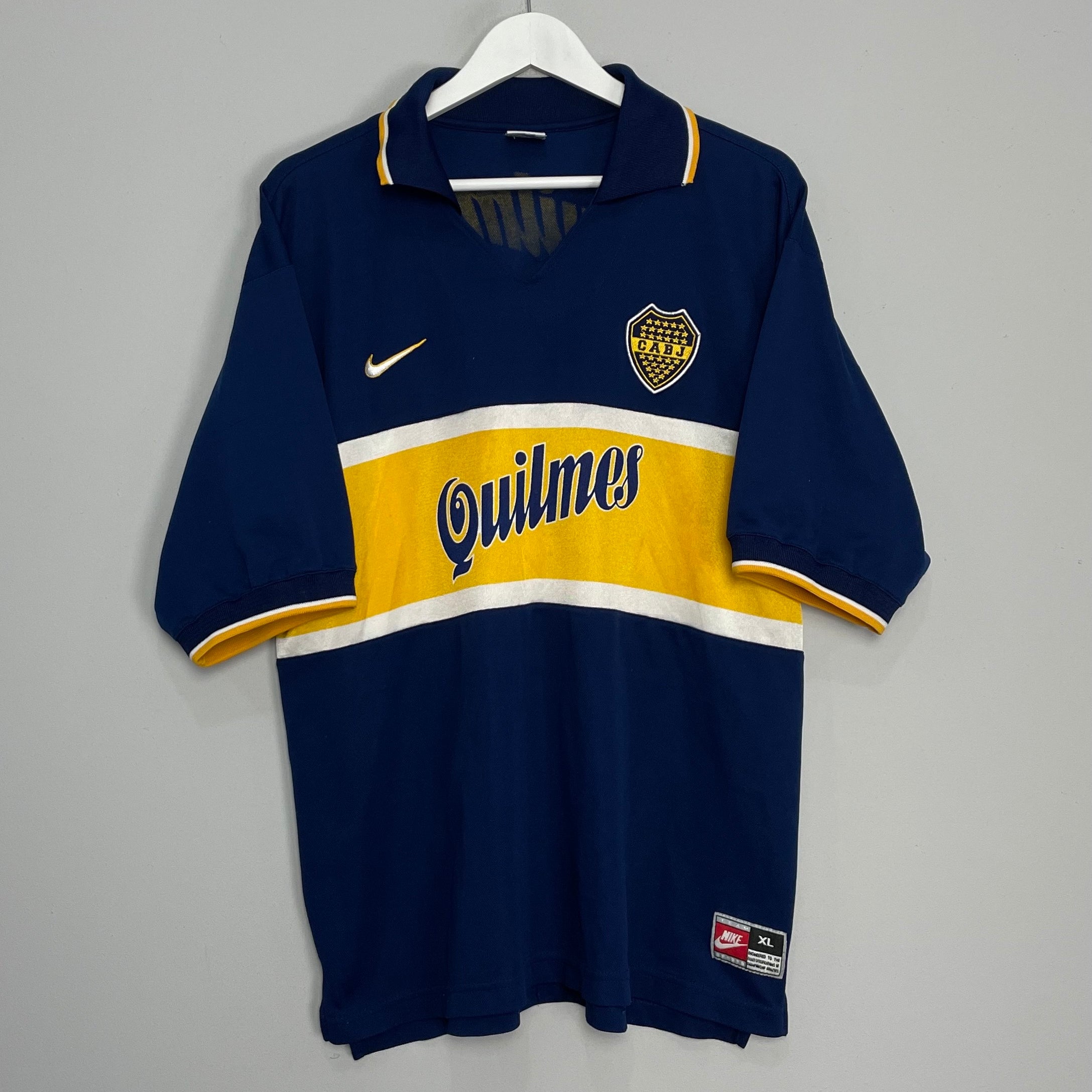 Shop 1997/98 BOCA JUNIORS HOME SHIRT (XL) NIKE, classic football shirts, vintage football shirts & retro soccer jerseys at Cult Kits