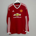 Shop 2015/16 MANCHESTER UNITED ROONEY #10 L/S HOME SHIRT (L) ADIDAS, classic football shirts, vintage football shirts & retro soccer jerseys at Cult Kits