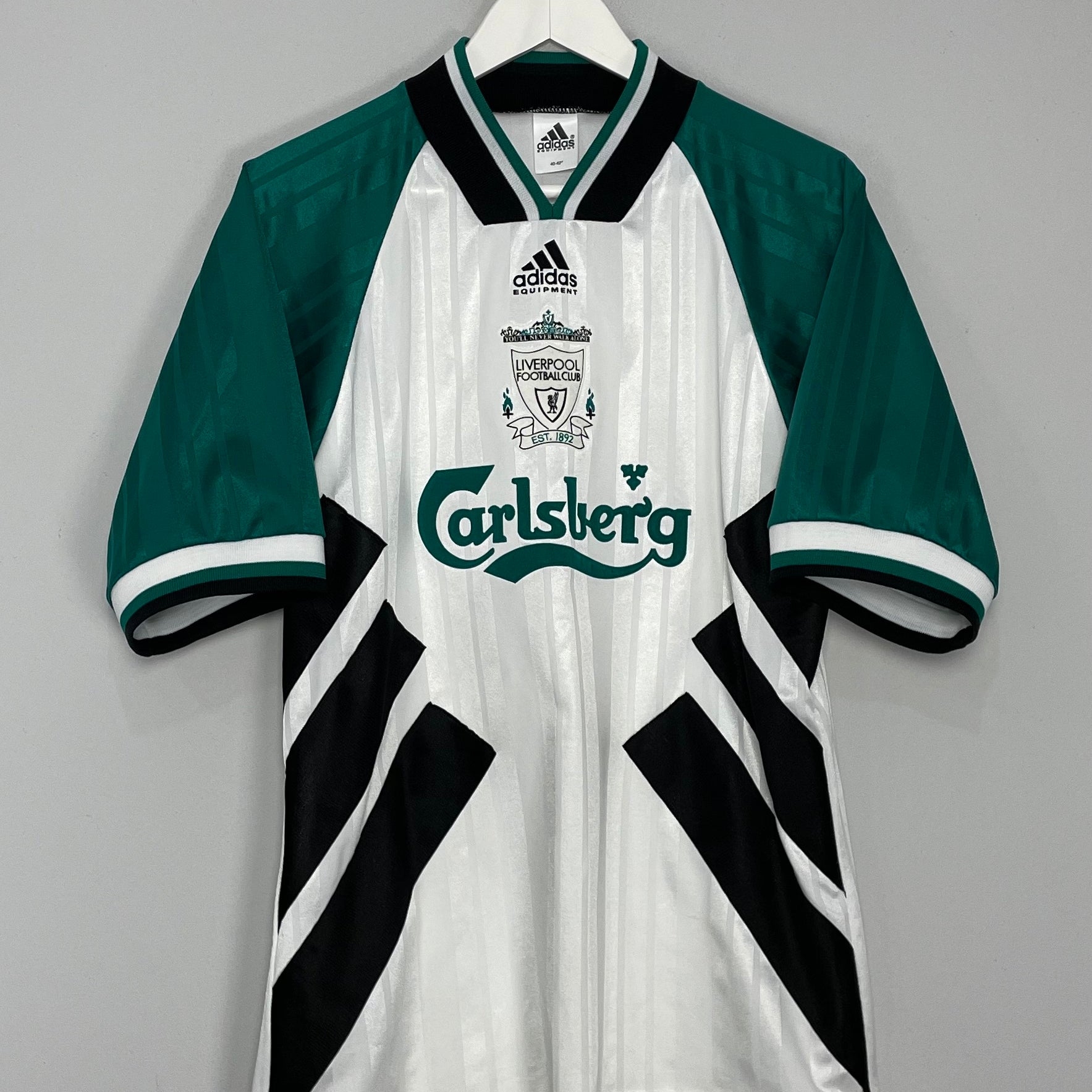 Shop 1993/95 LIVERPOOL AWAY SHIRT (M) ADIDAS, classic football shirts, vintage football shirts & retro soccer jerseys at Cult Kits
