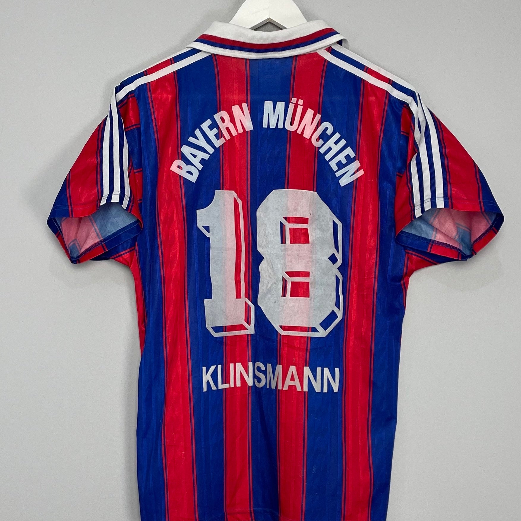 Shop 1995/97 BAYERN MUNICH KLINSMANN #18 HOME SHIRT (S) ADIDAS, classic football shirts, vintage football shirts & retro soccer jerseys at Cult Kits