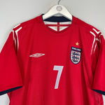 Shop 2004/06 ENGLAND BECKHAM #7 AWAY SHIRT (XL) UMBRO, classic football shirts, vintage football shirts & retro soccer jerseys at Cult Kits